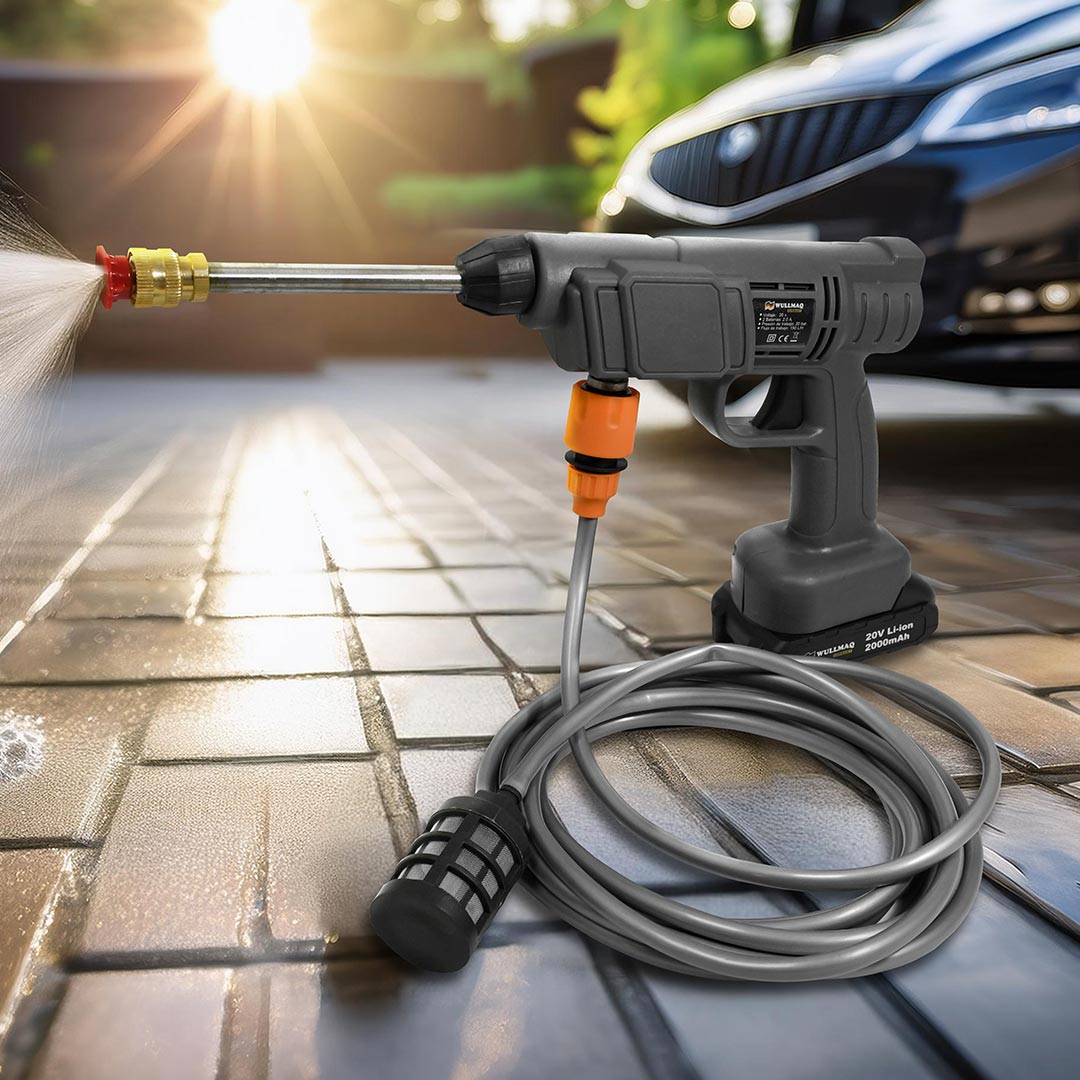 PISTOLA DE LAVADO A PRESIÓN INALÁMBRICA PORTÁTIL CON BATERÍA DE LITIO