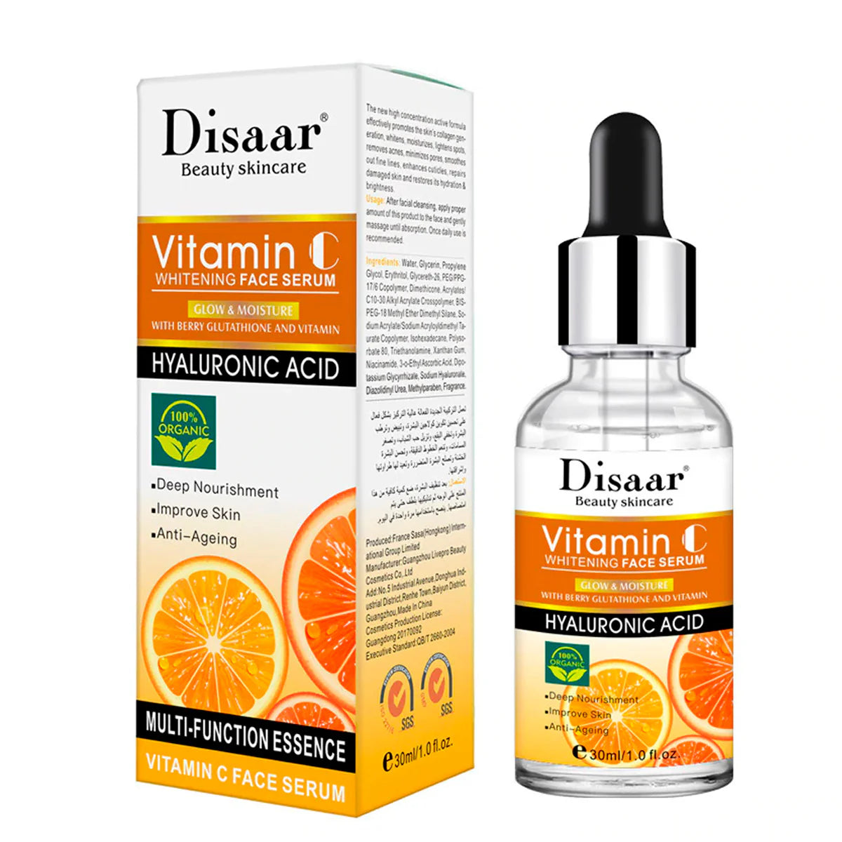 SERUM DISAAR - VITAMINA C + ACIDO HIALURÓNICO 30ML